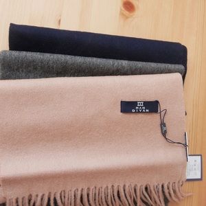 Navy Blue Merino Wool Scarf